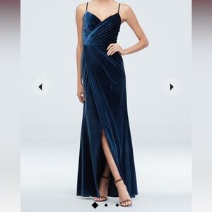 Blue Formal Dress with Spaghetti Straps